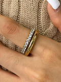 EVA Double Love Sparkle Ring: Size 7