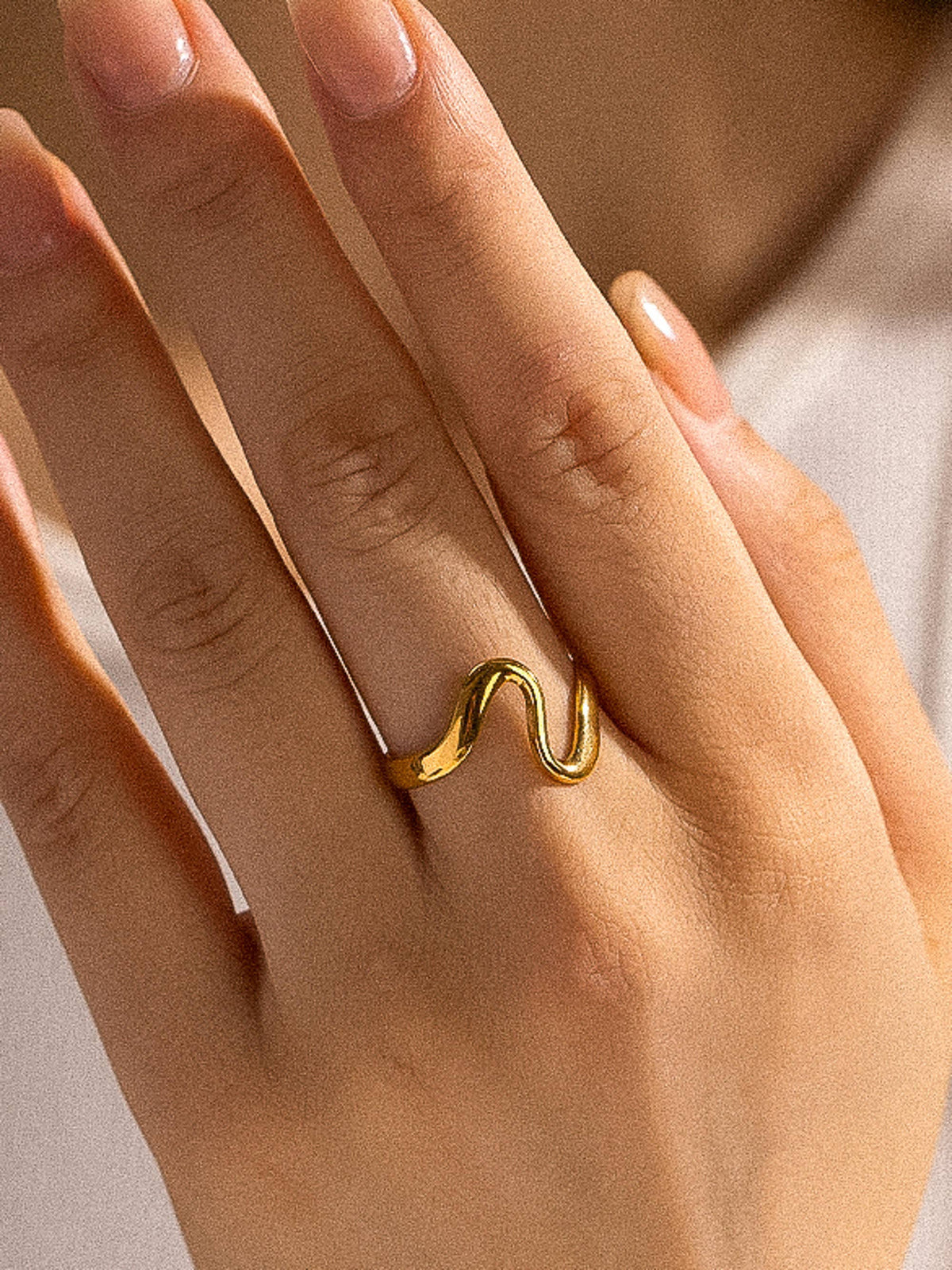 EVA Making a Golden Wave Ring