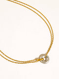 EVA Brixton Two Tone Circle Necklace