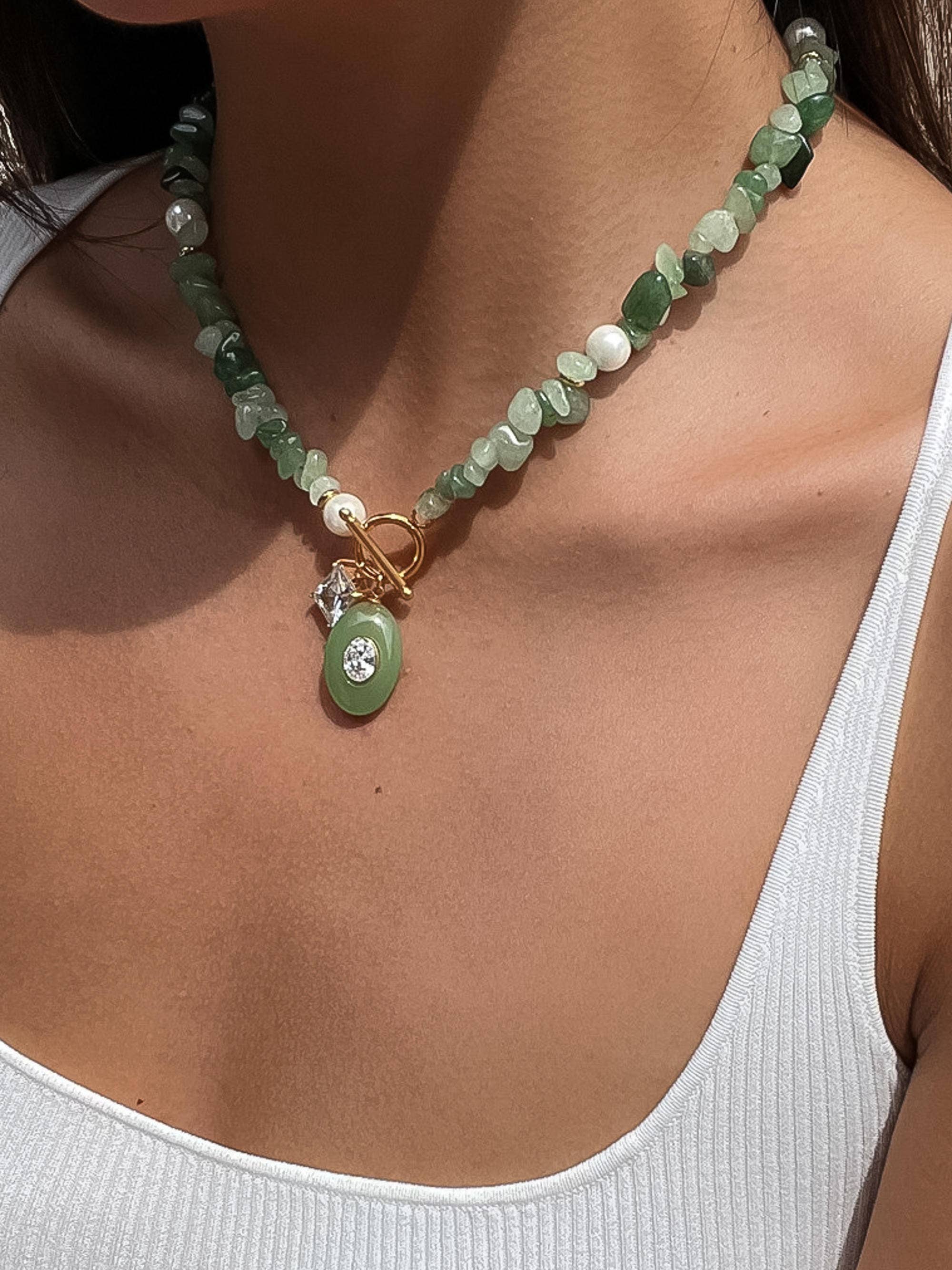 EVA Green Oasis Charm Necklace