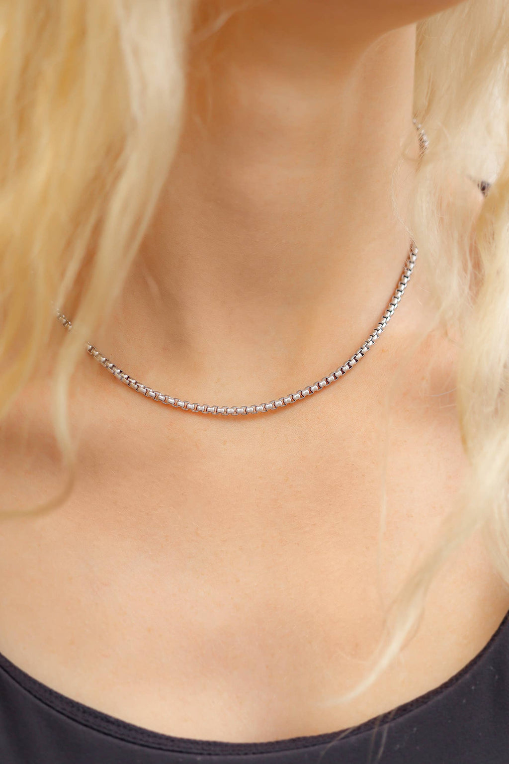 Stainless Steel Rounded Box Chain: Gold / 26"