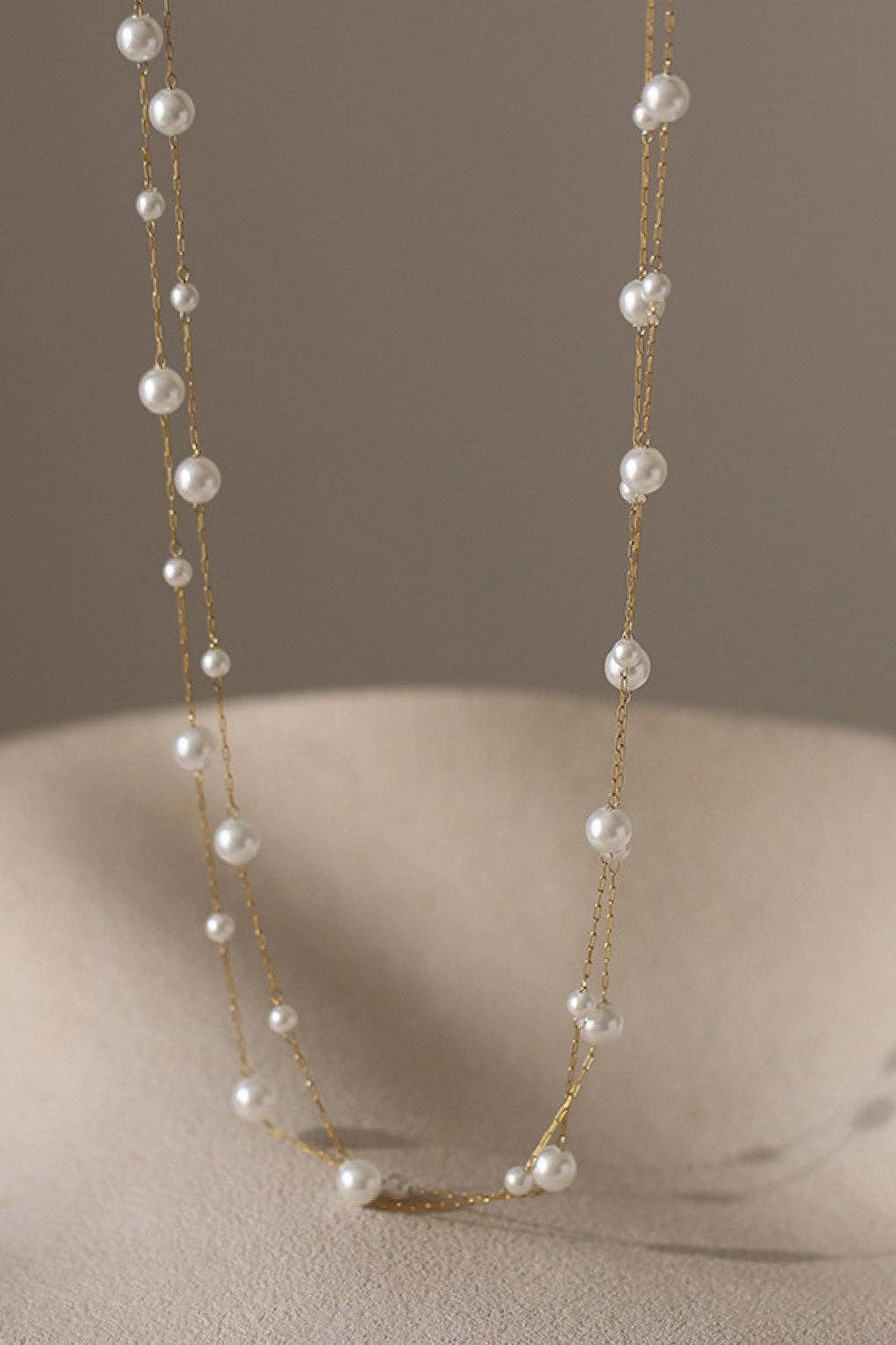 EVA Double Pearl Necklace