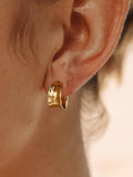 EVA Wide Dome Hoop Earrings