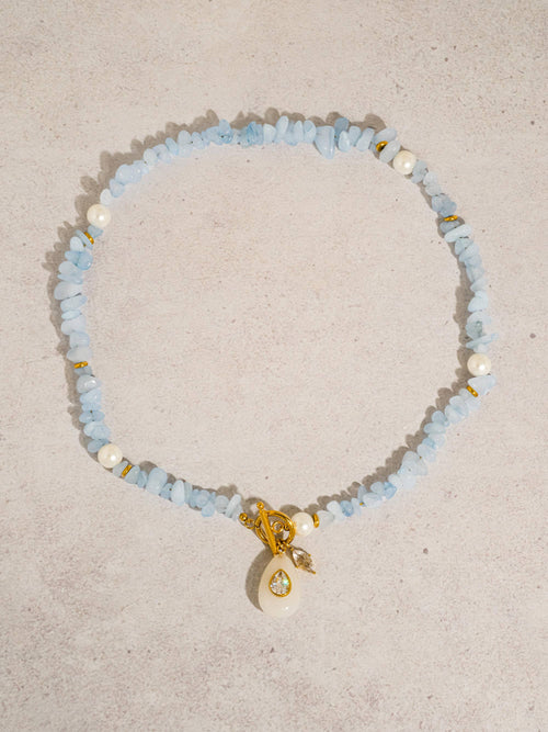 EVA Blue Oasis Charm Necklace