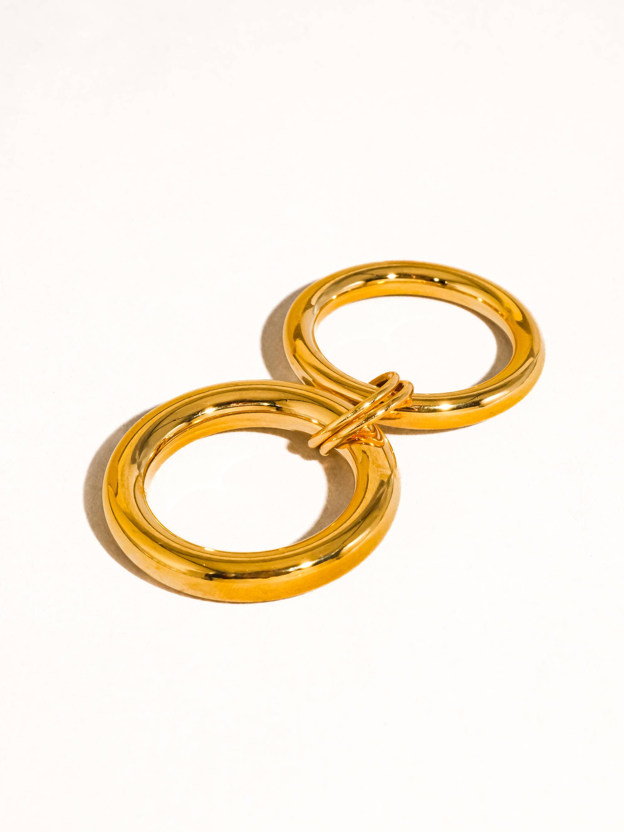 EVA Double Love Gold Ring: Size 7