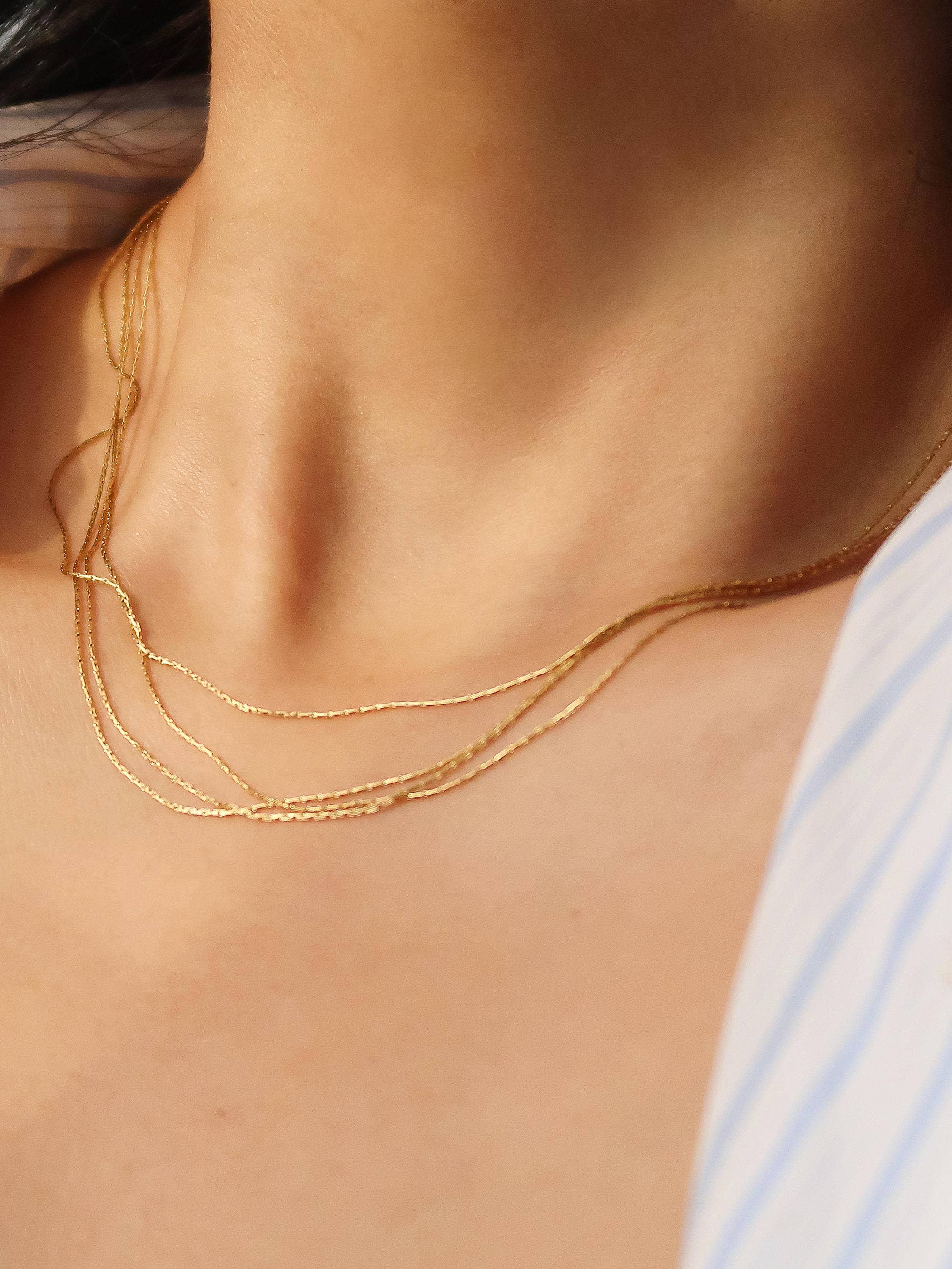 EVA Layered Dainty Chain Necklace