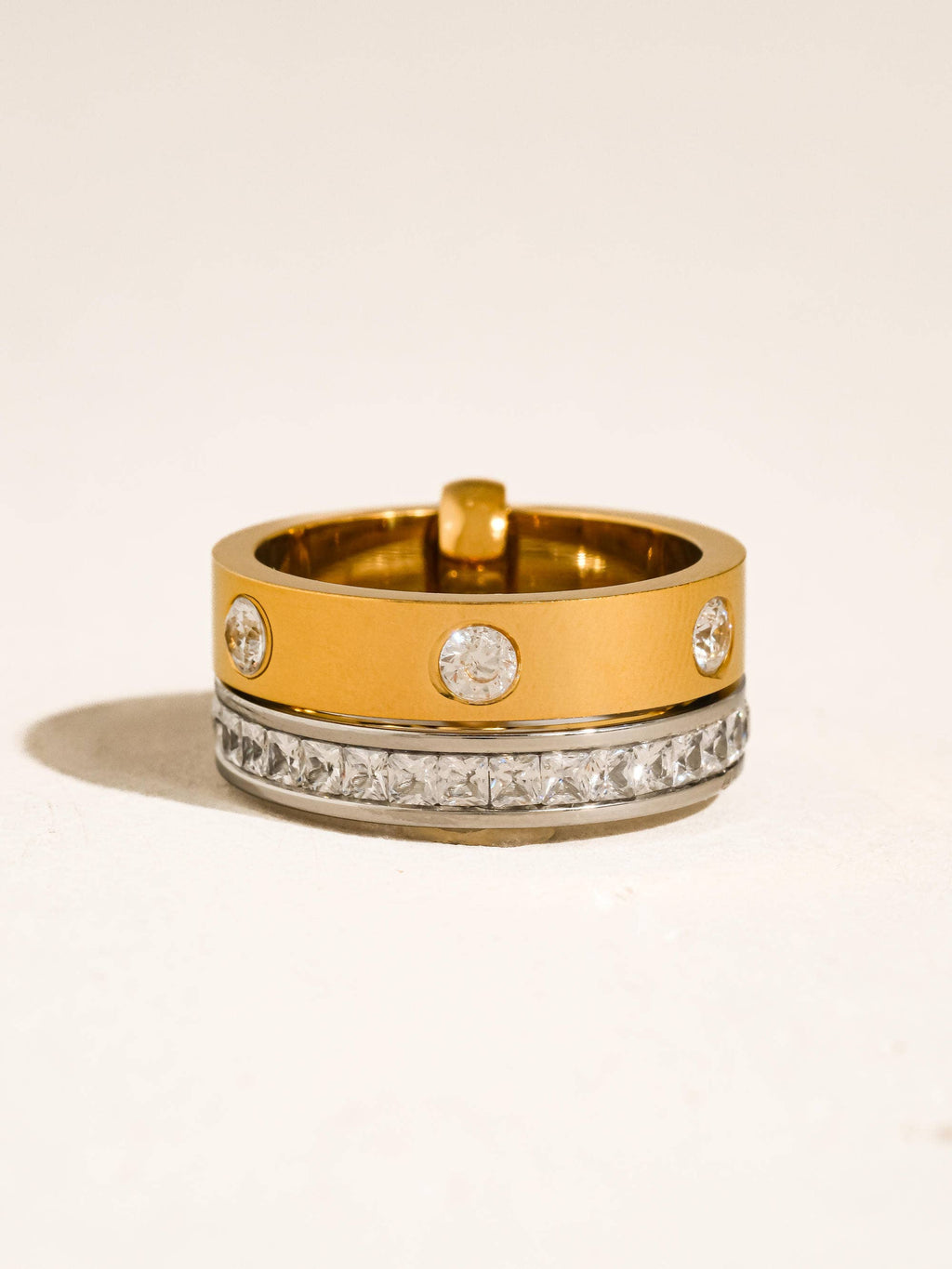 EVA Greyson Mixed Metals Band Ring: