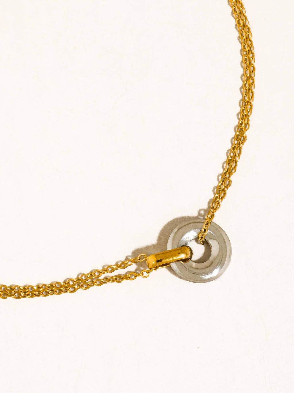 EVA Brixton Two Tone Circle Necklace