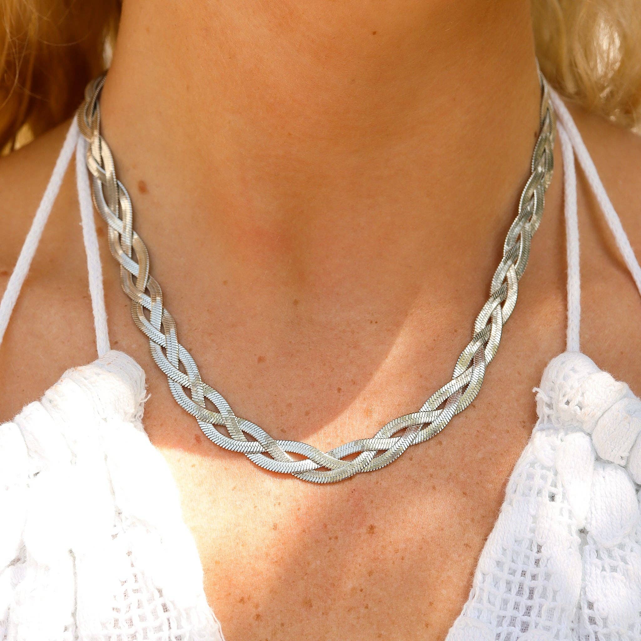 EVA Braided Snake Chain - Silver
