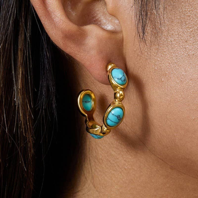 EVA Twist of Turquoise Earring