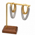 EVA Multi-layer Chain Huggie Earrings