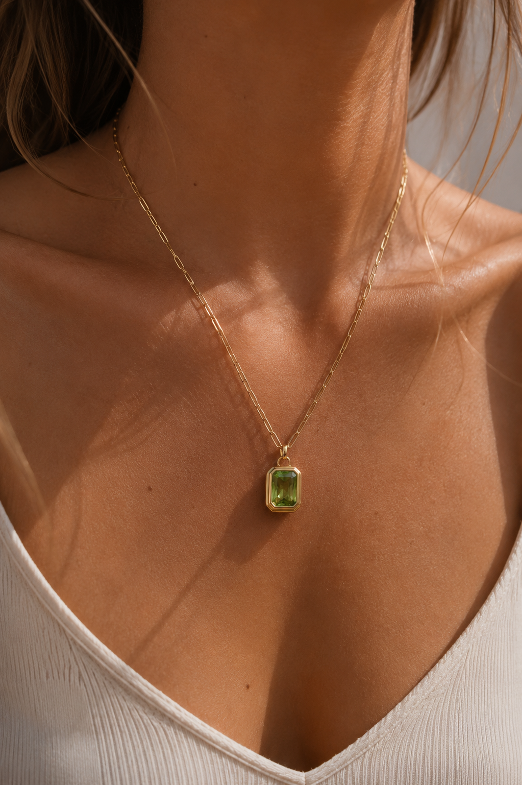EVA Jewel Necklace - Light Green