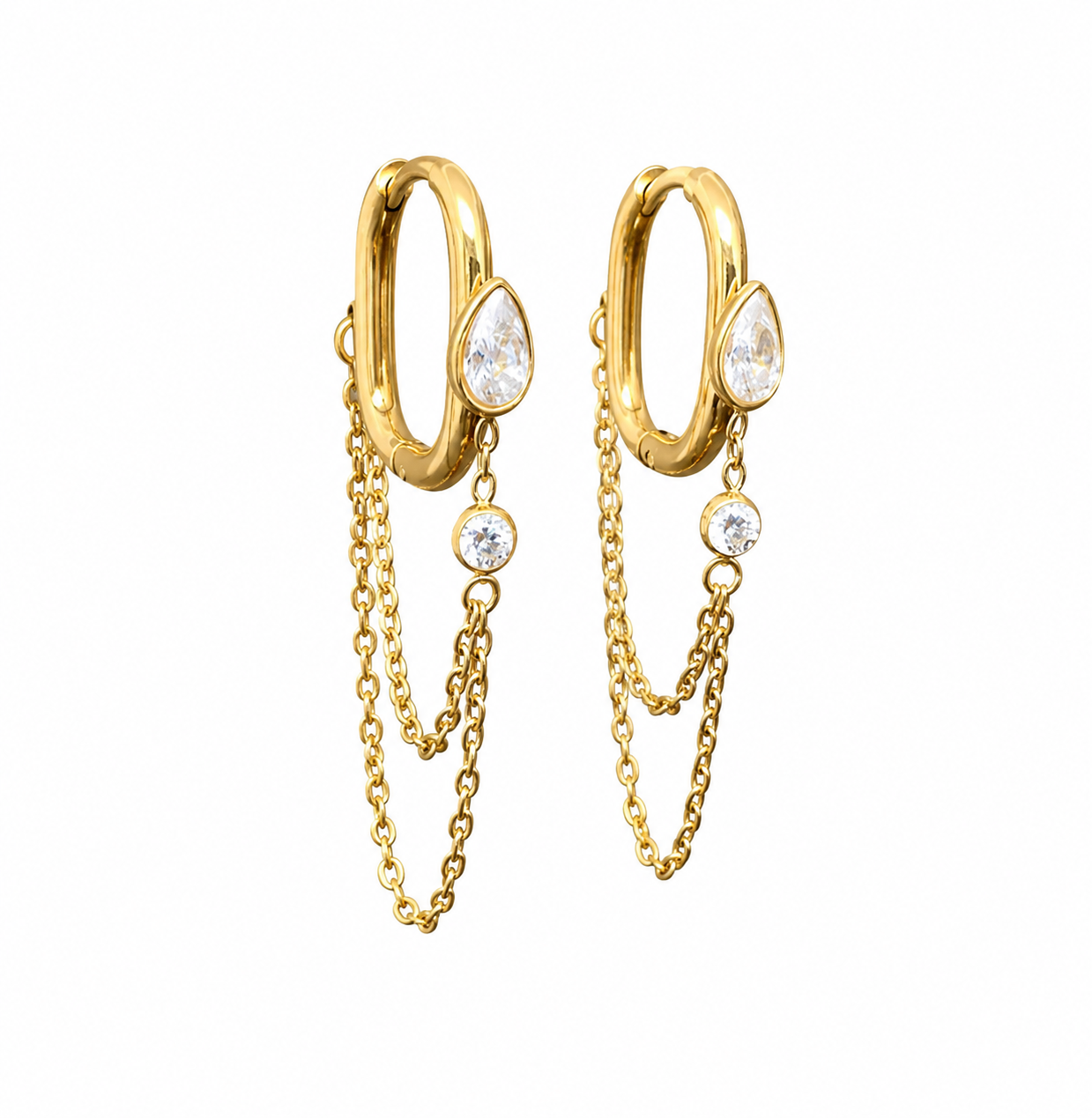EVA Glam Chain Earrings