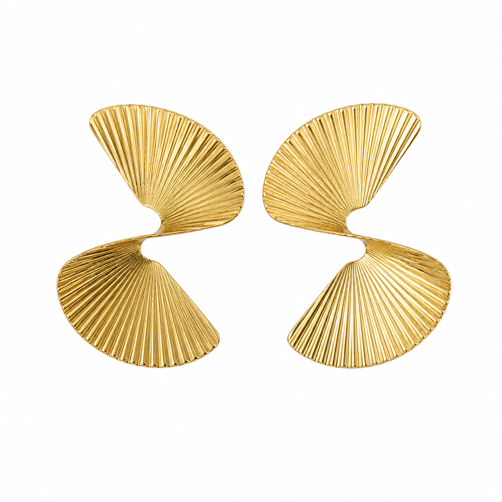 EVA Golden Twist Earrings
