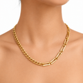 EVA Half Gold Chain Necklace