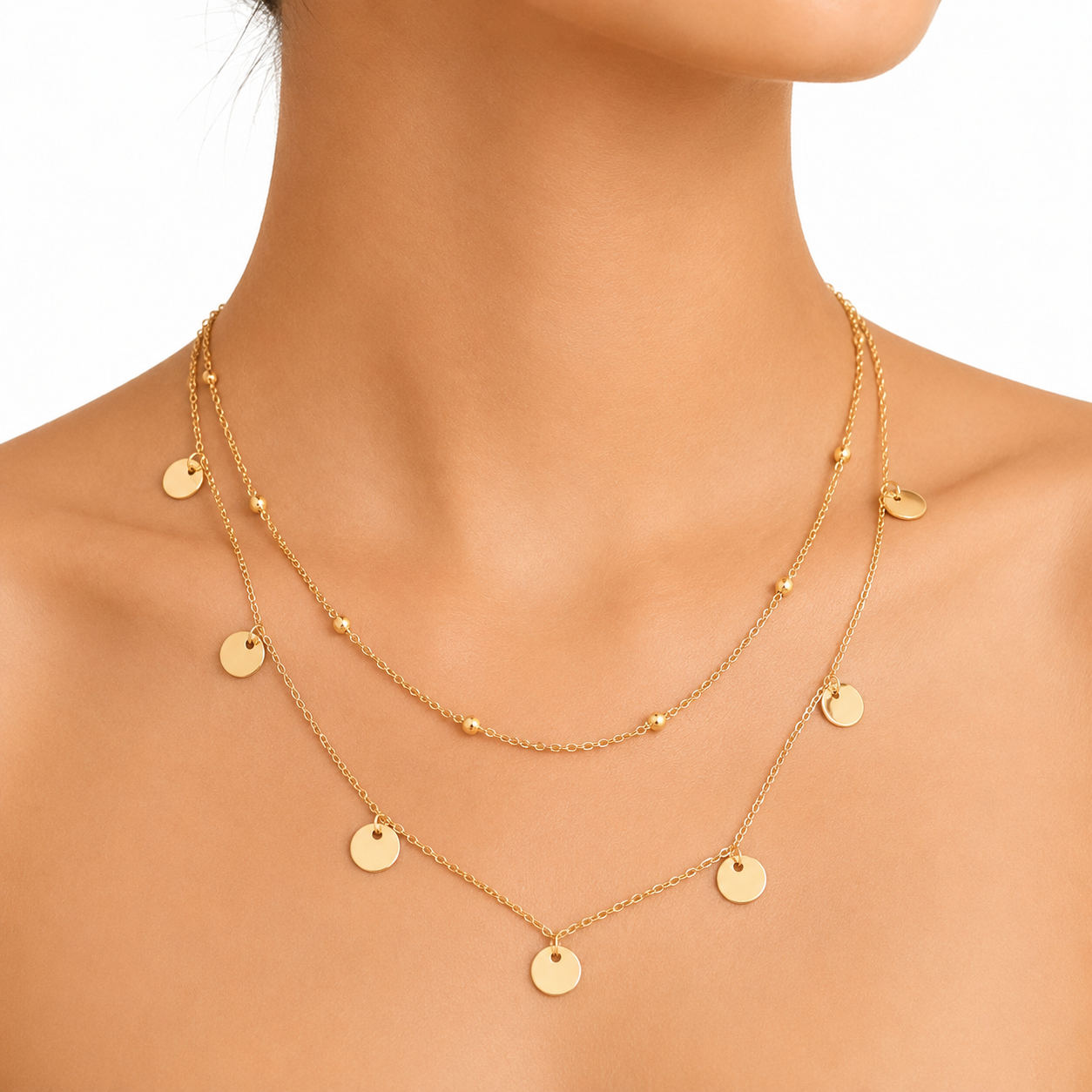 EVA Layered Drop Necklace
