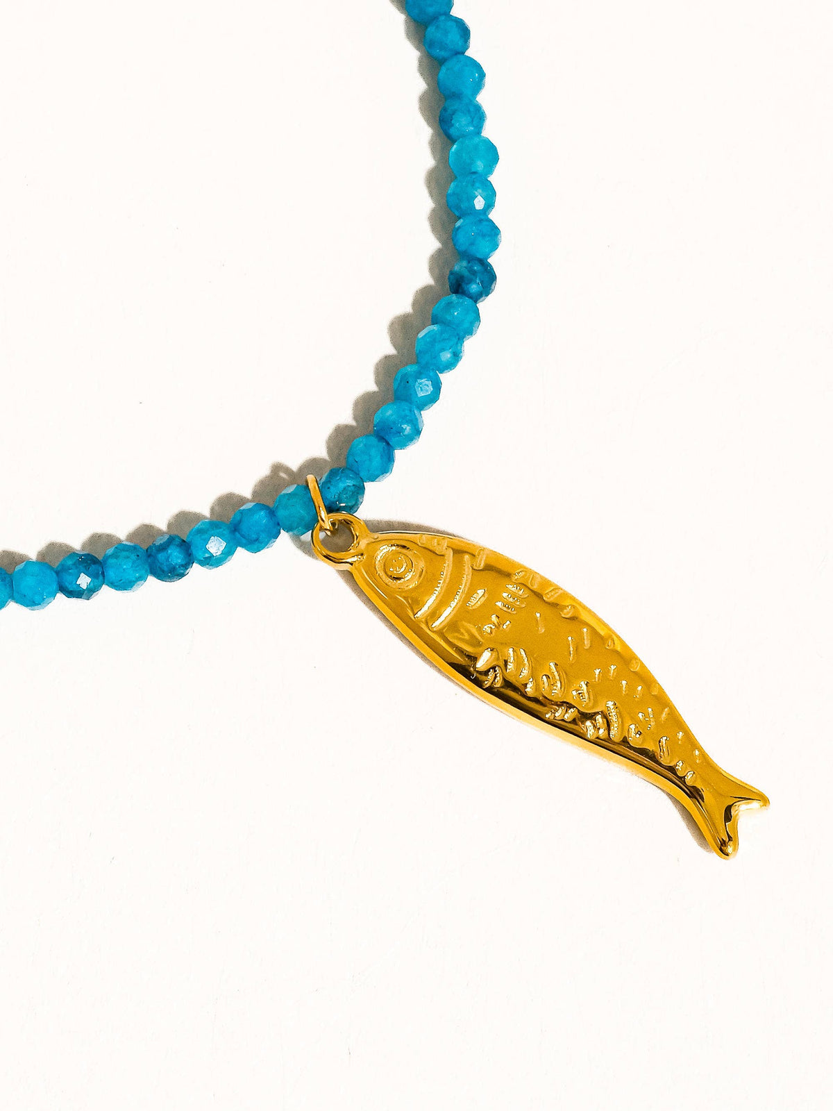 EVA Sasha Fish Beaded Necklace: Blue
