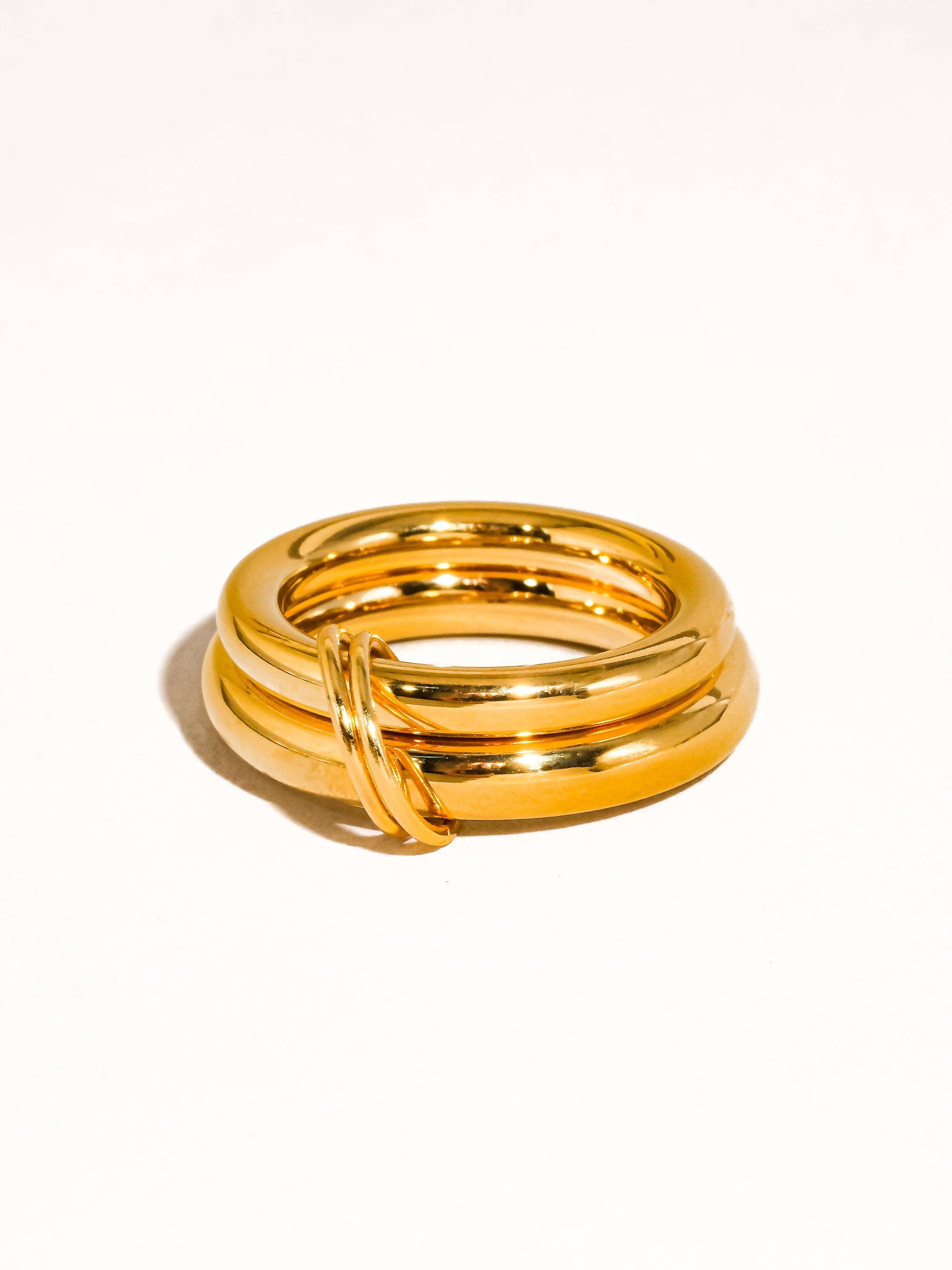 EVA Double Love Gold Ring: Size 7