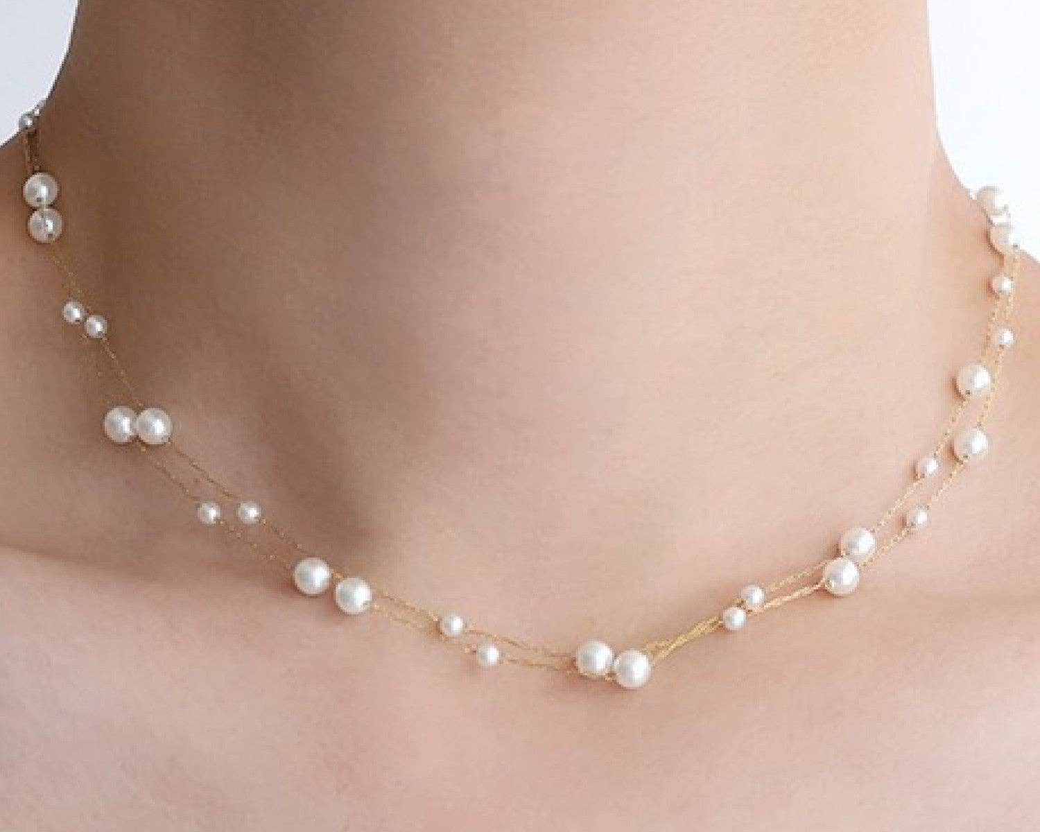EVA Double Pearl Necklace
