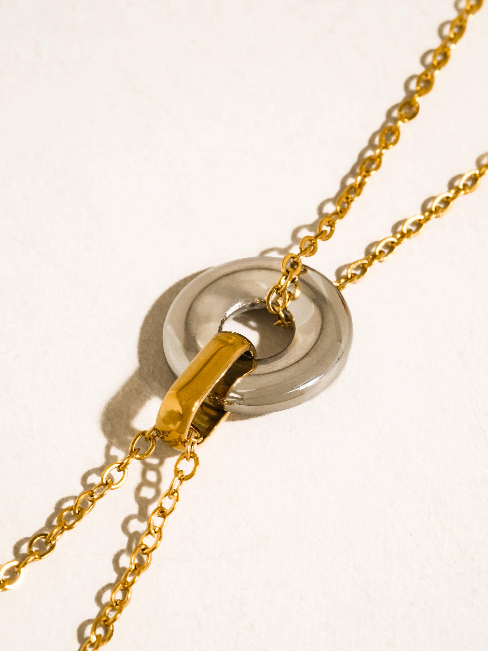 EVA Brixton Two Tone Circle Necklace