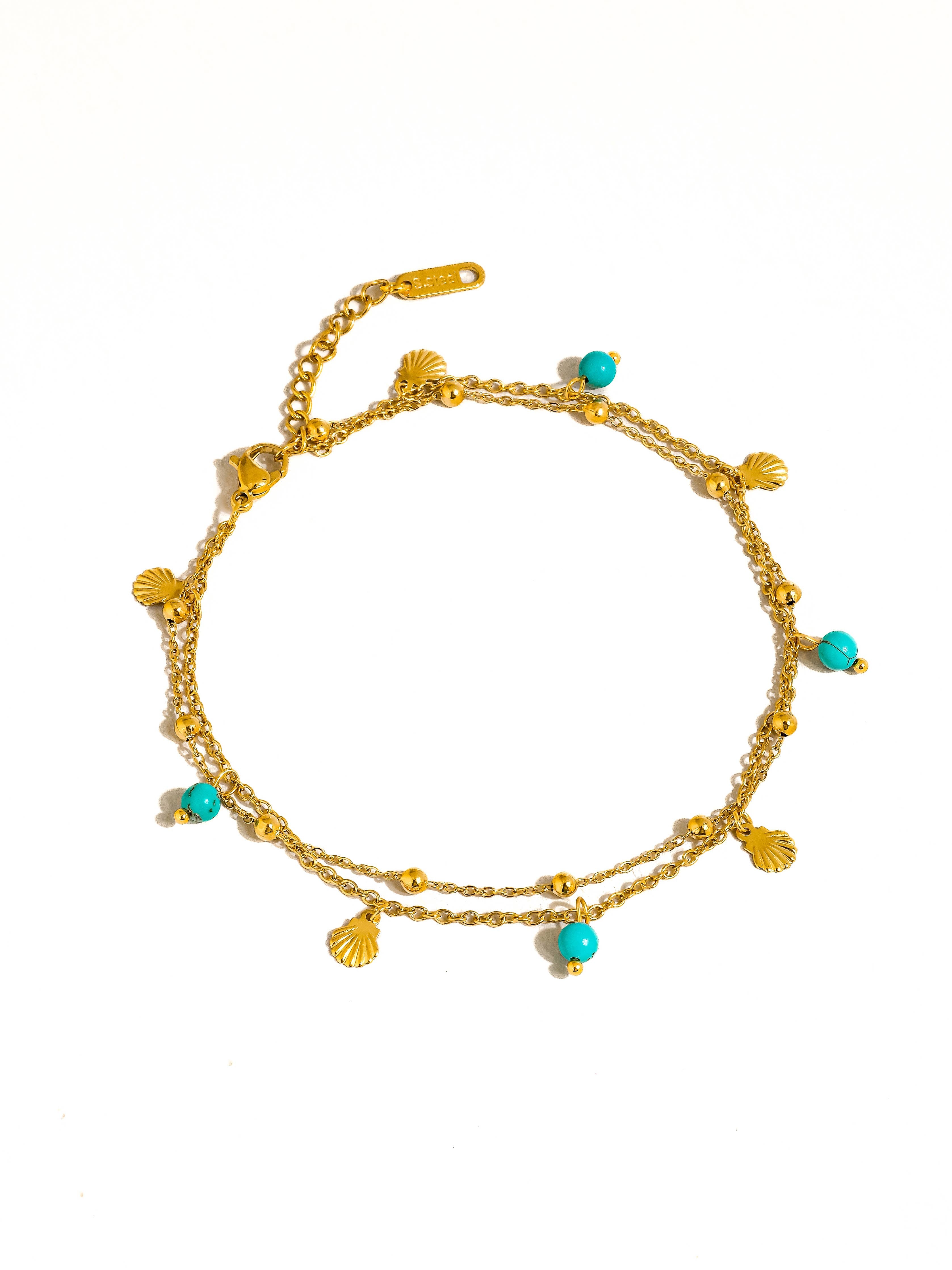 EVA Turquoise Shell Anklet