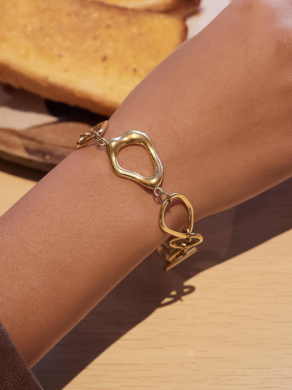 EVA Gold Toggle Bracelet