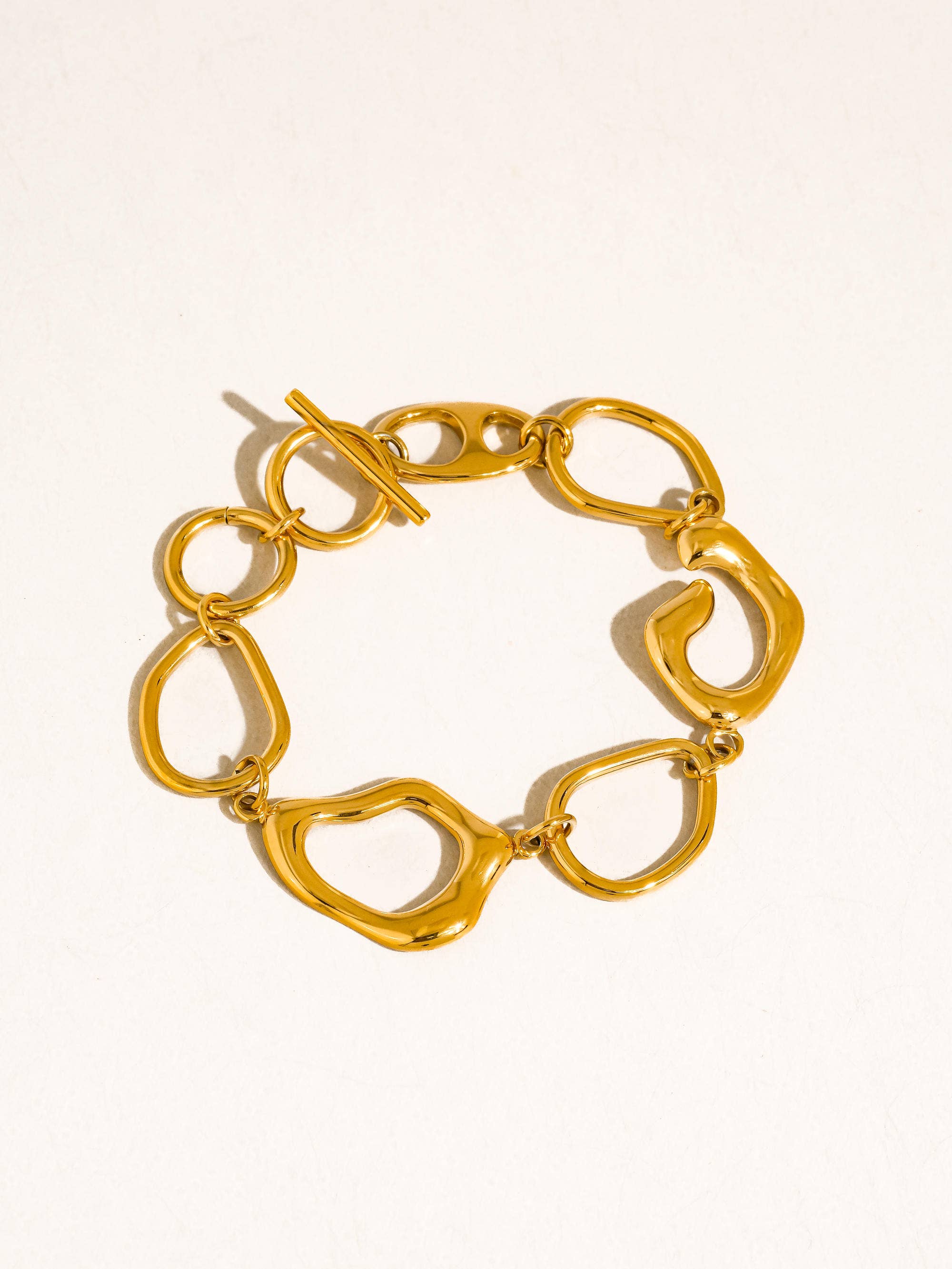 EVA Gold Toggle Bracelet
