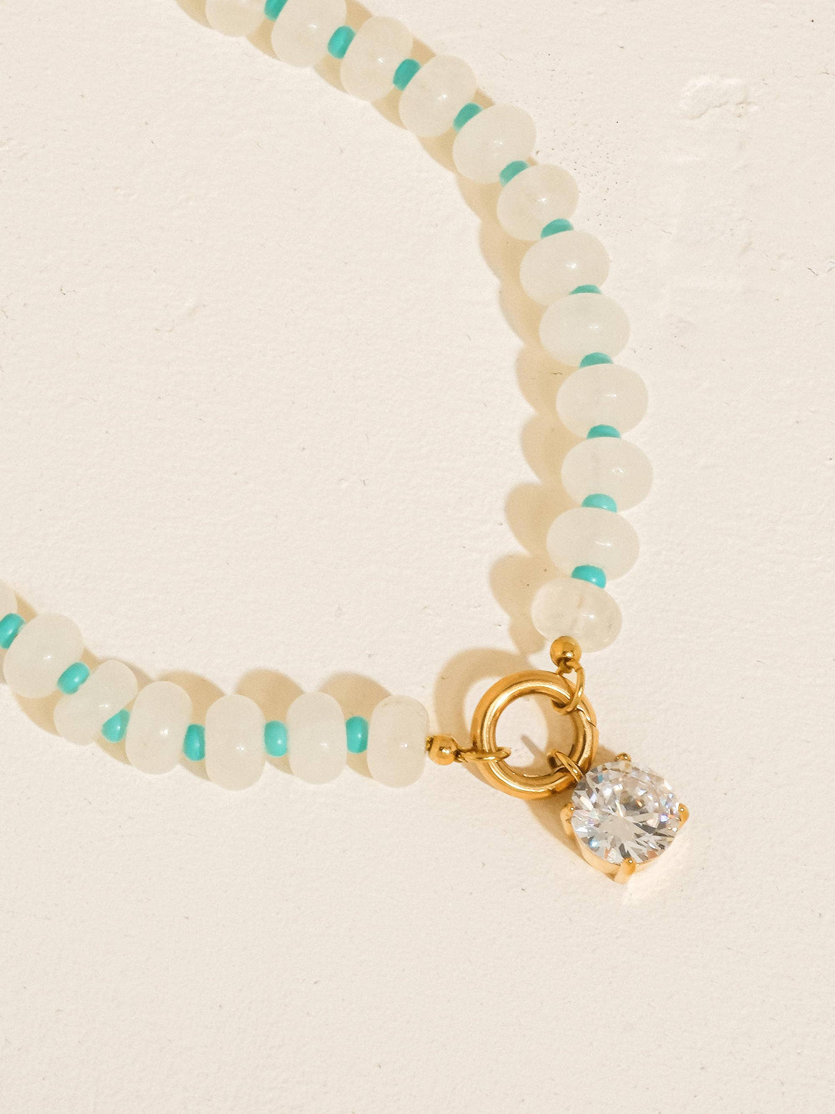 EVA Annecy Necklace: White & Baby Blue