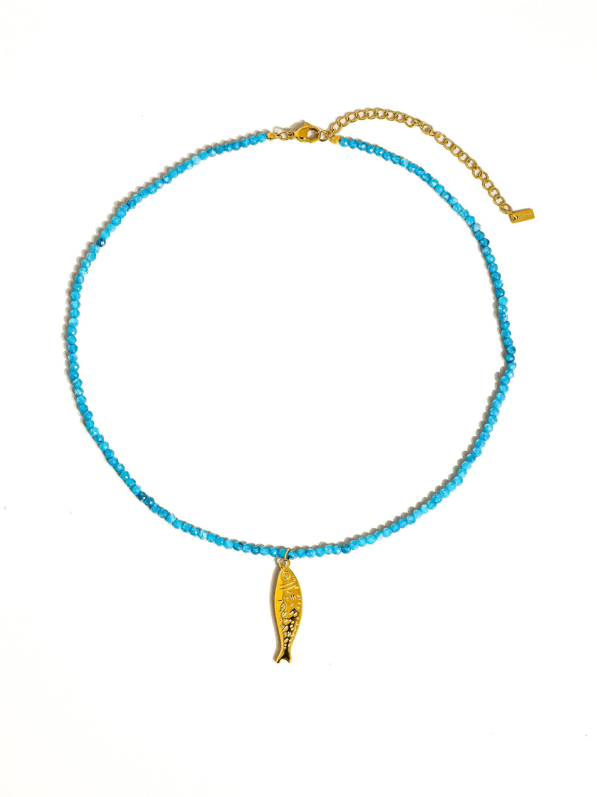 EVA Sasha Fish Beaded Necklace: Blue