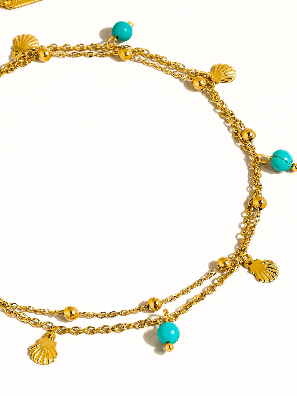 EVA Turquoise Shell Anklet
