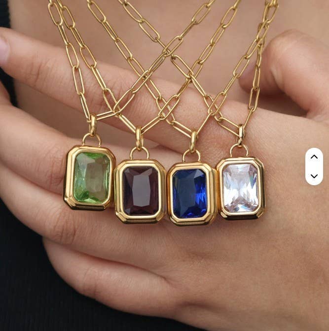EVA Jewel Necklace - Royal Blue