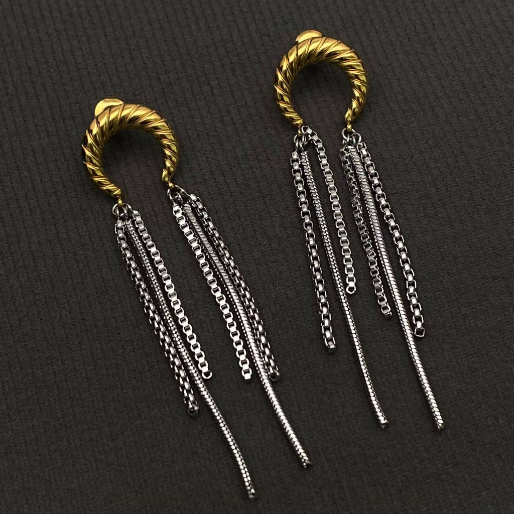 EVA Moon Fringe Earrings