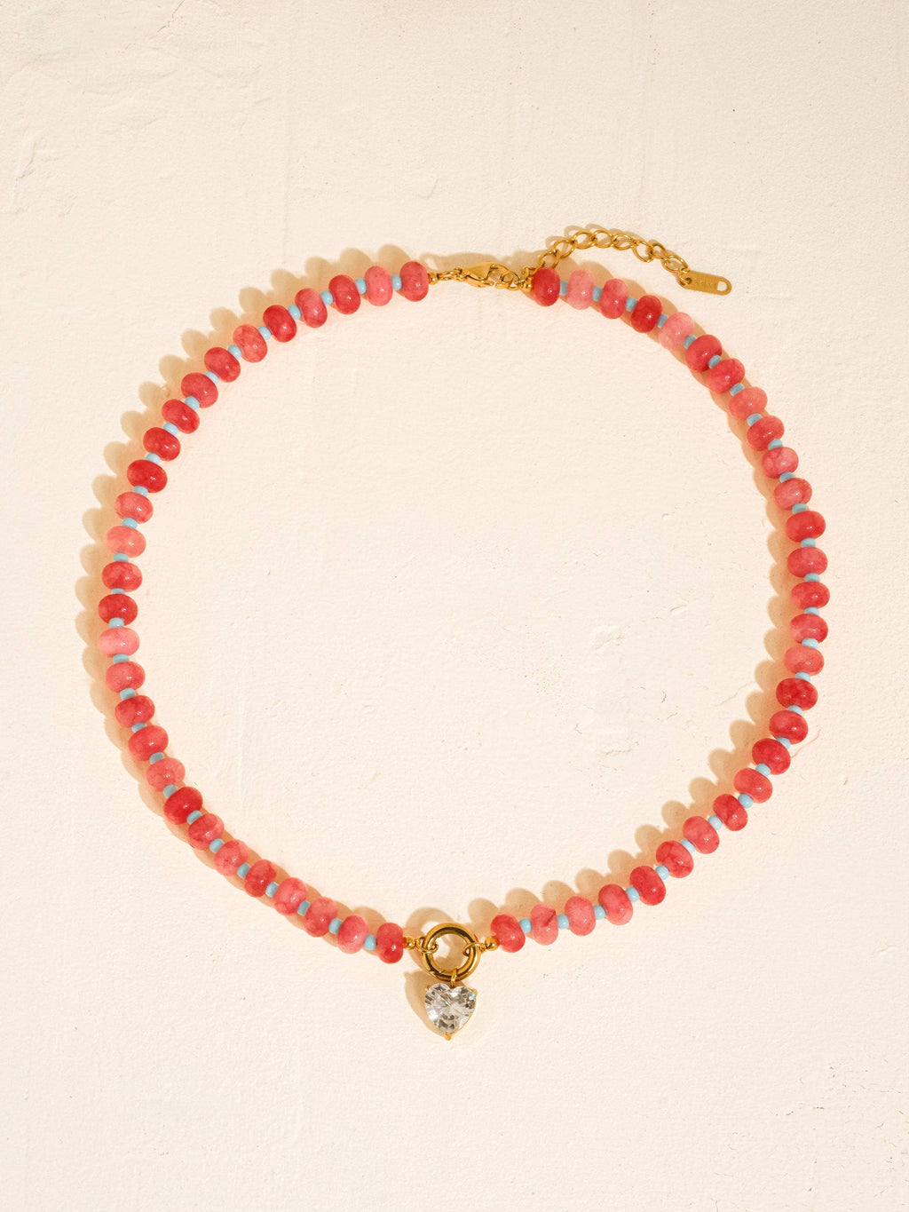 EVA Annecy Heart Necklace: Pink & Blue