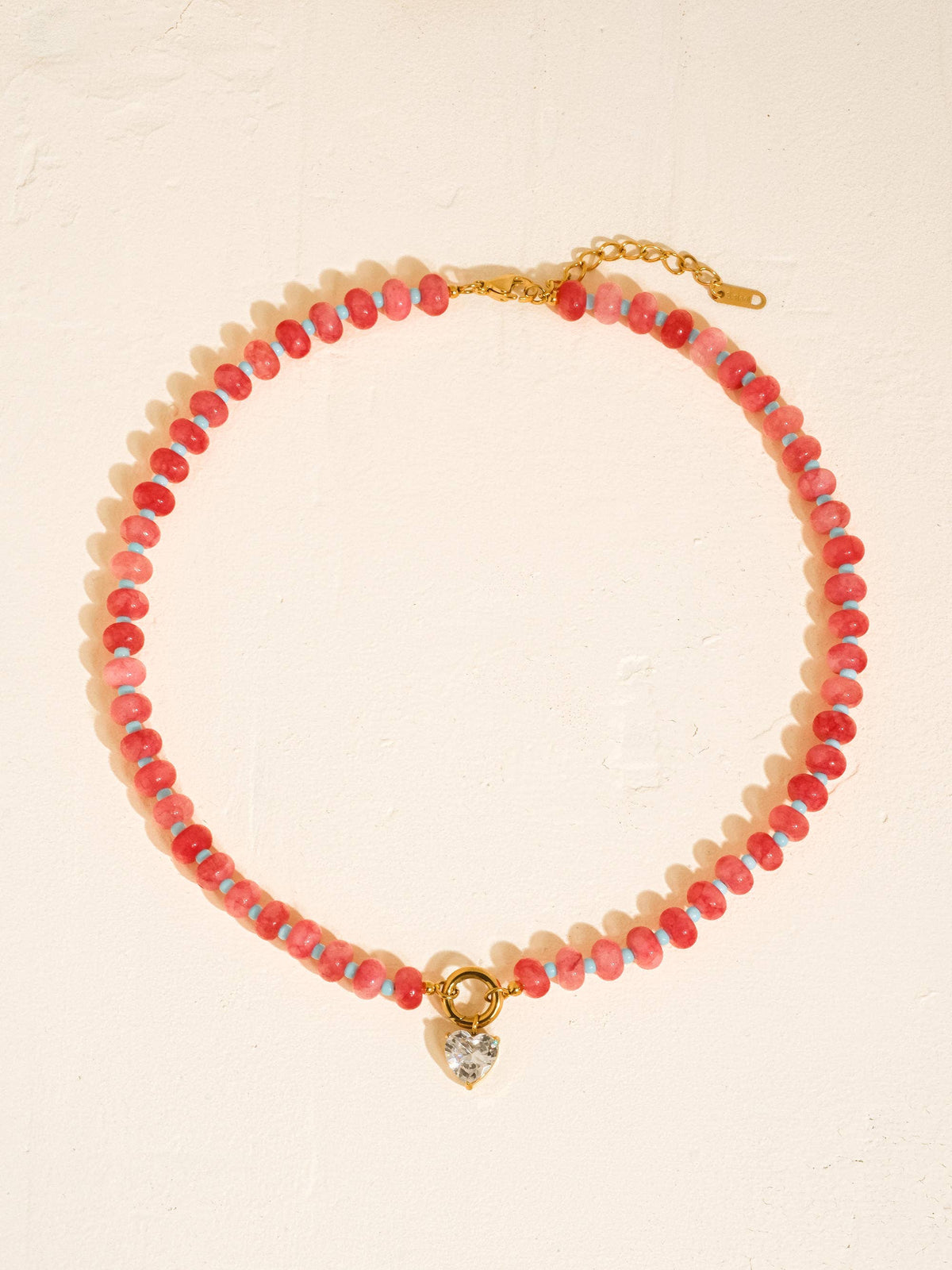 EVA Annecy Heart Necklace: Pink & Blue