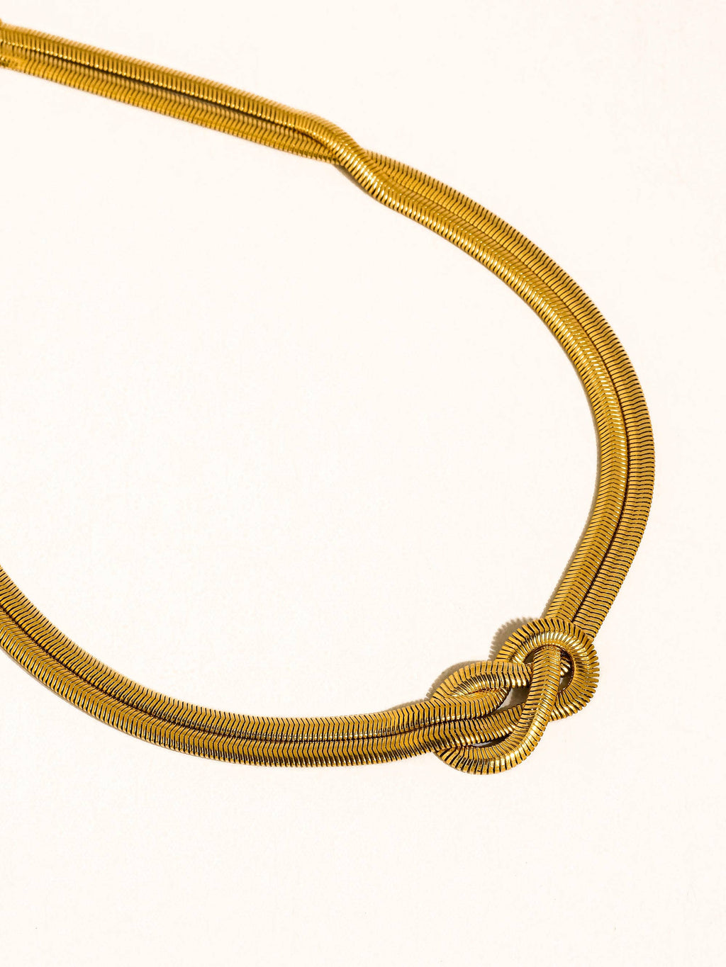 EVA Gold Knot Choker Necklace